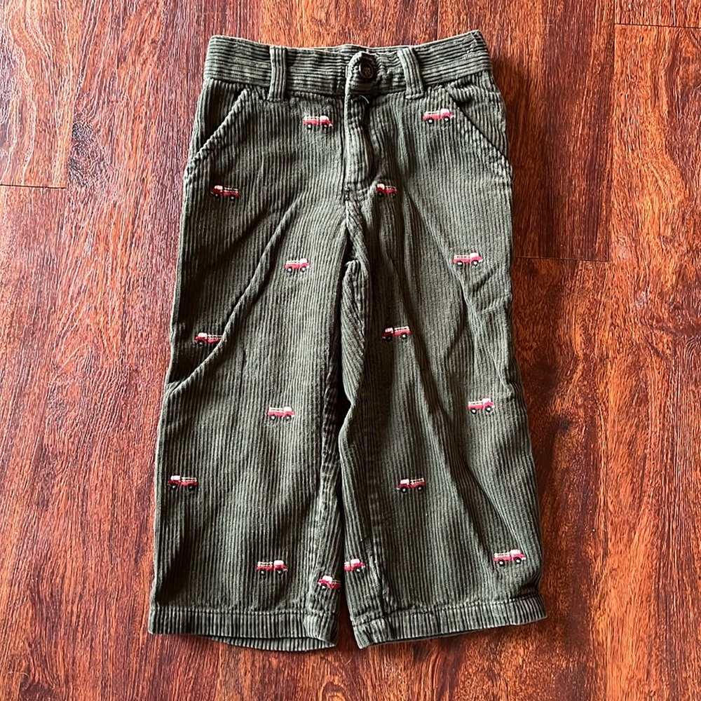 Gymboree courderoy fire truck pants